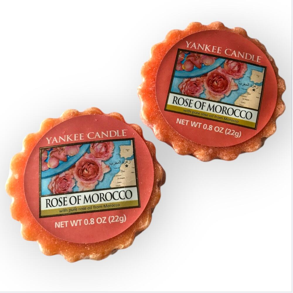 Yankee Candle Retired Scent Rose of Morocco .8 oz Wax Tart Melt - Set of 2